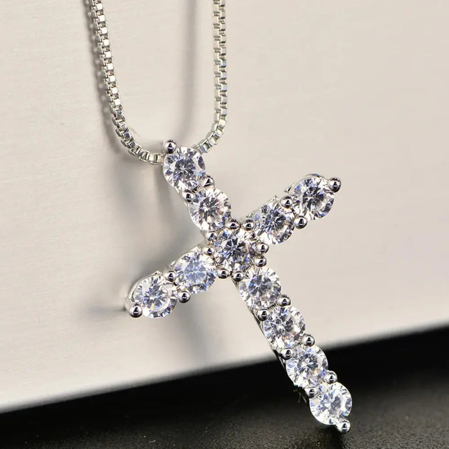 WW | 925 Sterling Silber Kreuz Anhänger