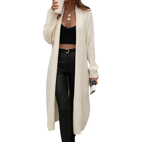 WW | Langer Offener Strickjacke Für Damen