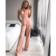 WW | Off Shoulder Sexy V-Ausschnitt Lange Hose Jumpsuit