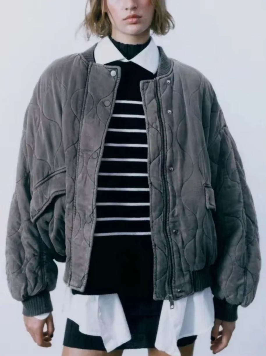 – Baumwolljacke mit Rundhalsausschnitt