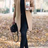 WW - Eleganter Mantel Mit Stehkragen