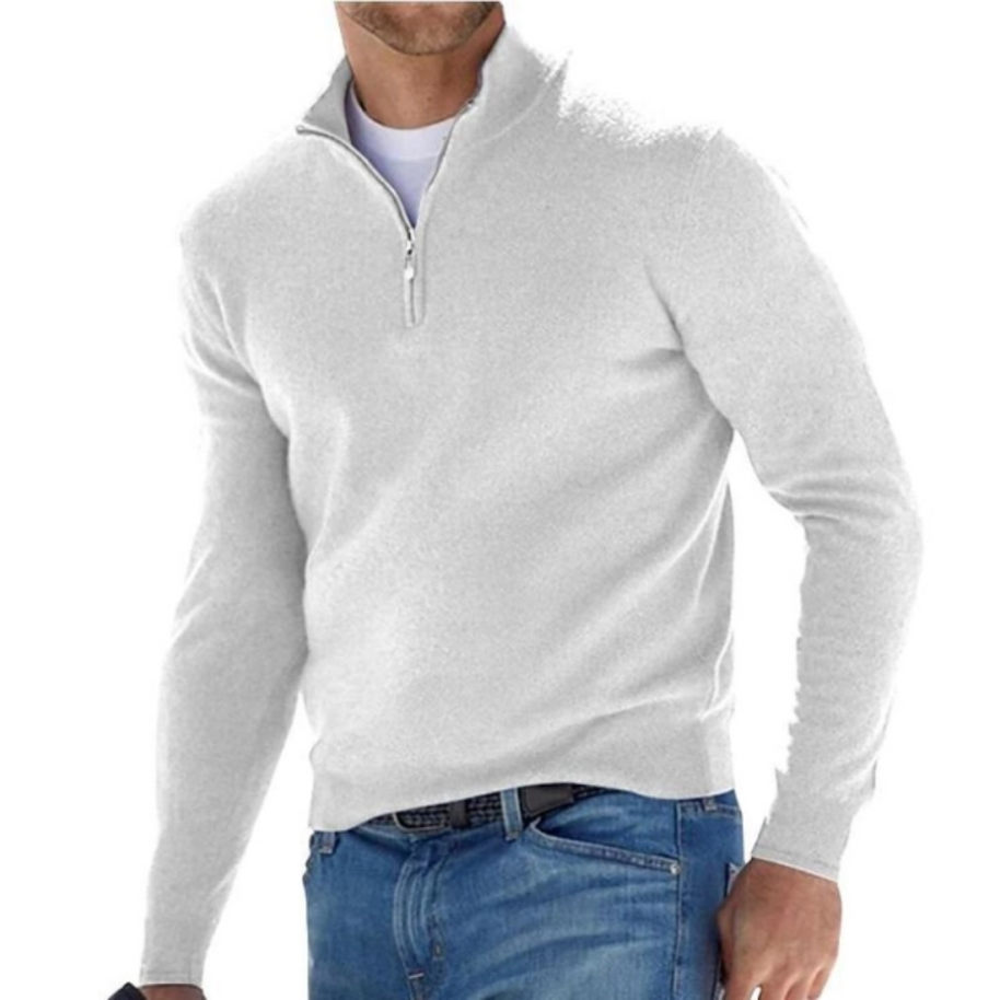 WW | Warmes Herrenpullover Reißverschluss