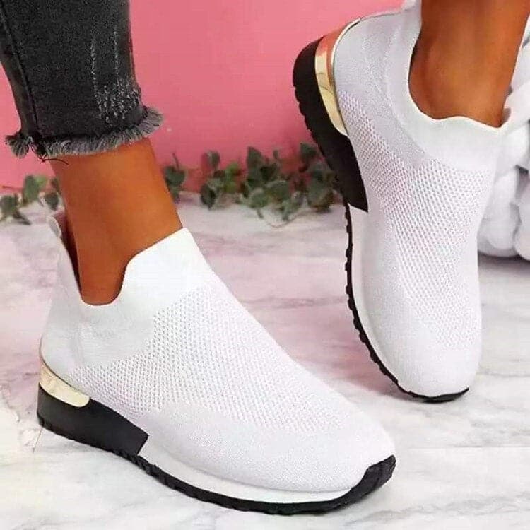 WW | Slip On Sneakers Atmungsaktives Strickmesh Stoßdämpfende Sohle Komfort Fit