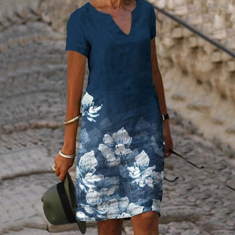 WW | Blumenreich leichtes Baumwollkleid für Damen