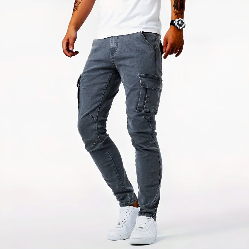 WW | Herren Cargo Jeans Schwarz