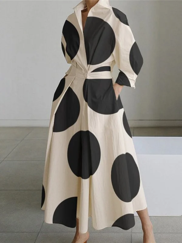 WW | Taillenkleid mit Temperamentdruck