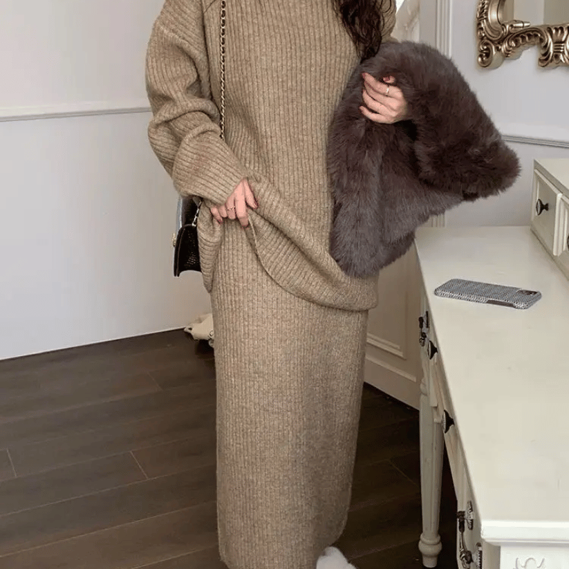WW | Zwei-teiliges gestricktes Set für Damen