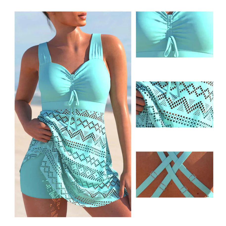 WW | Komfort: Gepolstertes Tankini-Set für Strand- und Pooltage