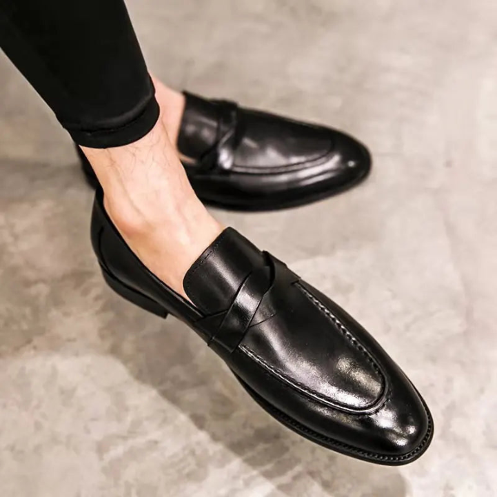 WW | Herren Lässig Leder Slipper Leder Slipper Für Männer
