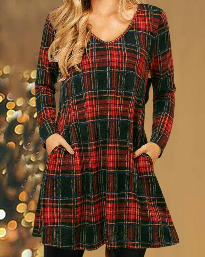 W&W Mode | Entspannte Vibes Karierte Lockere Kleid
