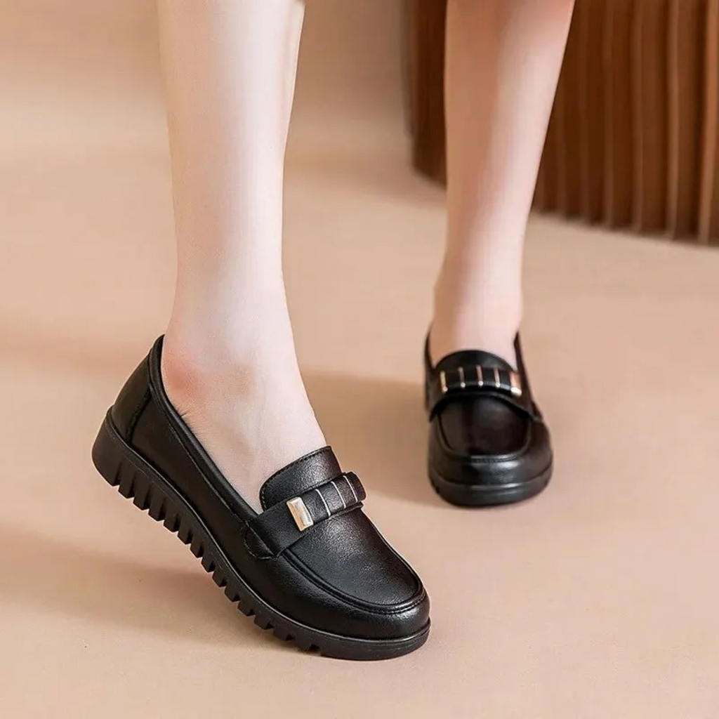 WW | Slipper on Business Formelle Stil Leder Damen Slipper