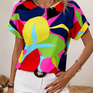 WW | Bluse mit Kurzarm und Druck