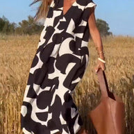 Amara™ - Maxikleid mit Print und V-Ausschnitt