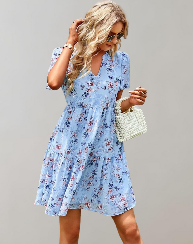 WW | Fashion Floral Kleid Frauen Frühling Herbst