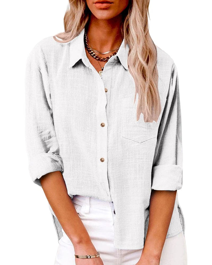 W&W Mode | Langärmliges Leinenhemd Für Damen