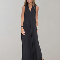 Elegantes Schlankes Kleid mit V-Ausschnitt