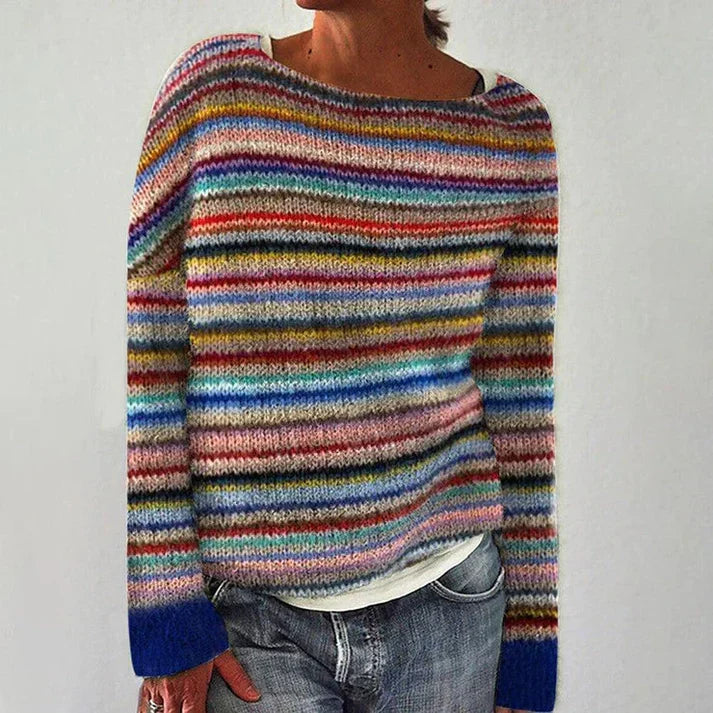 W&W Mode | Elegante Gestreifte Langarm-Sweater