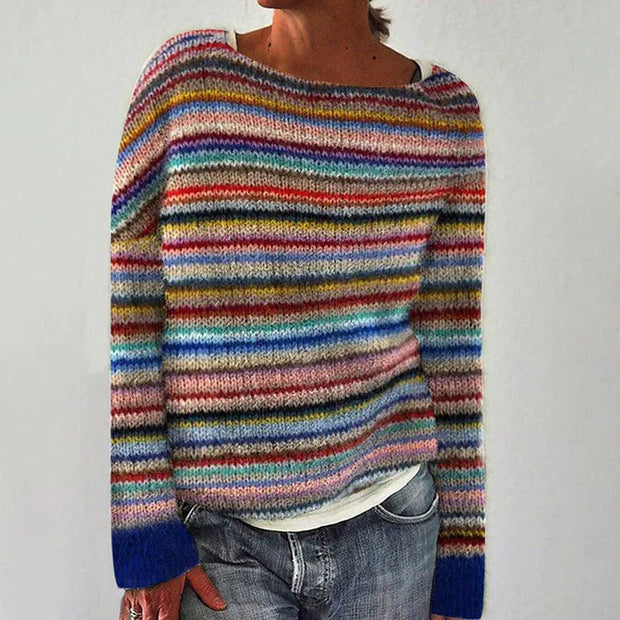 WW | Elegante Gestreifte Langarm-Sweater