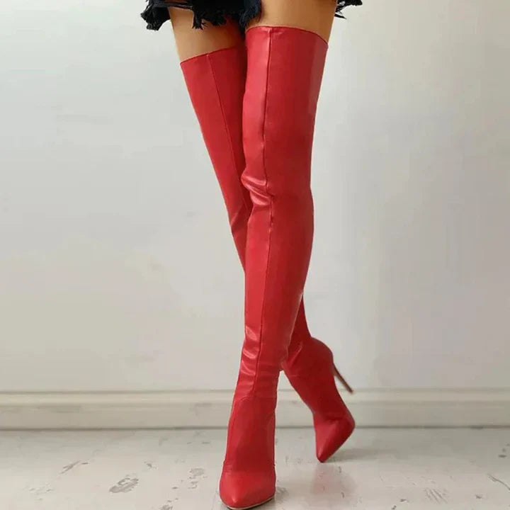 WW | Bequeme Hochhackige Schuhe Für Frauen Oberschenkel Hoch