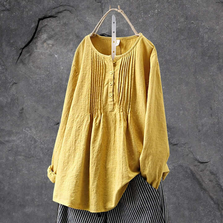 WW | Boho-Chic Bluse Shirt Mit Knopfleiste Und Rüschen
