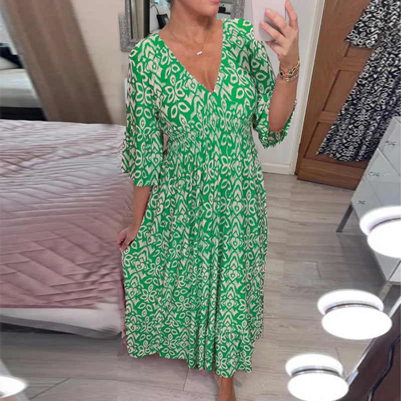 WW | Modische Damenkleid mit Print