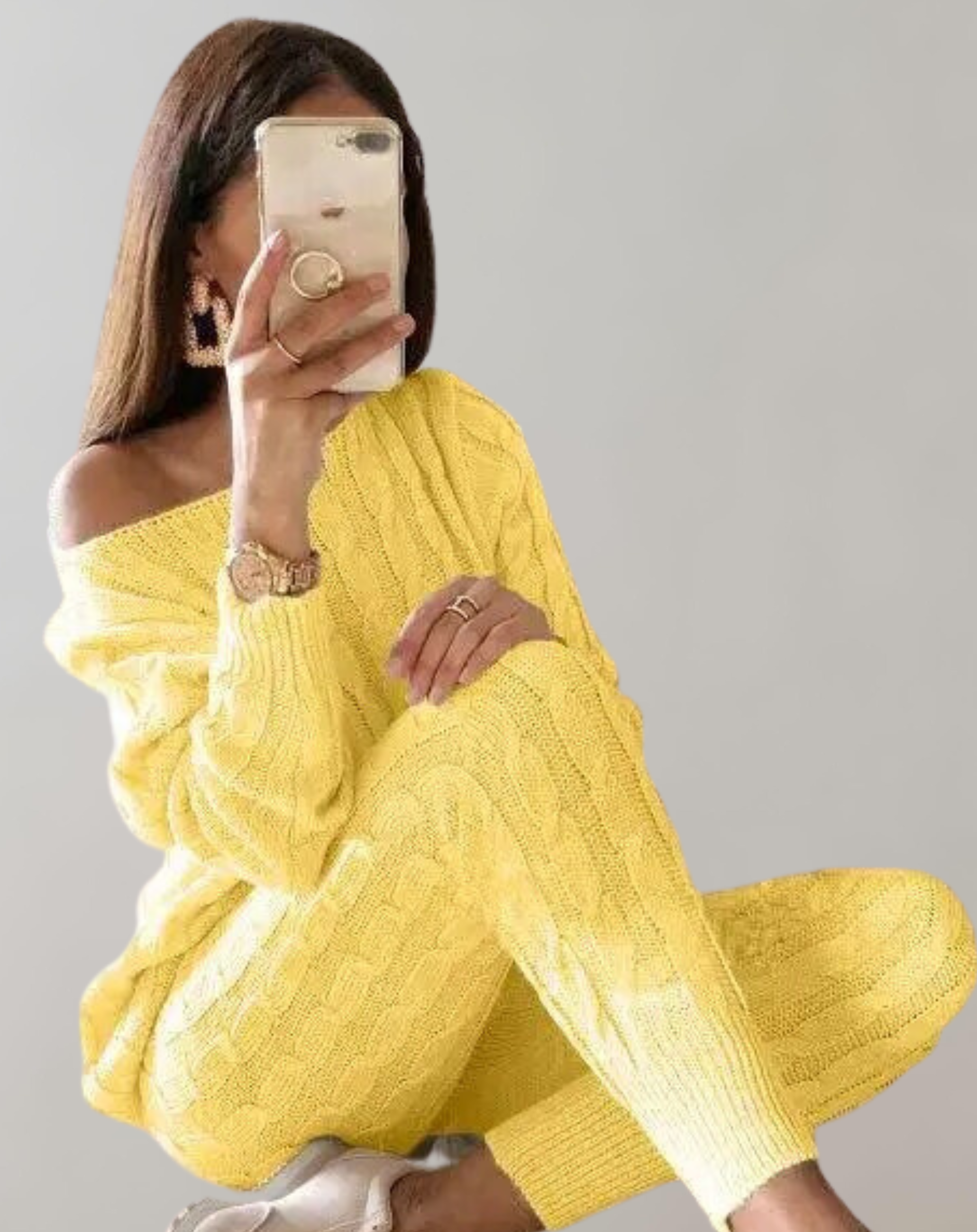 WW - Strick-Schulter-Hosen-Set