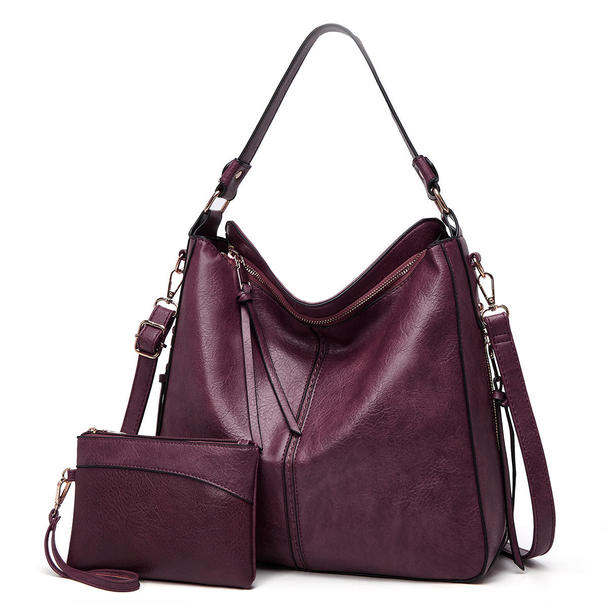 WW | Leder Tasche Mit Großer Kapazität Und Seitenfächern