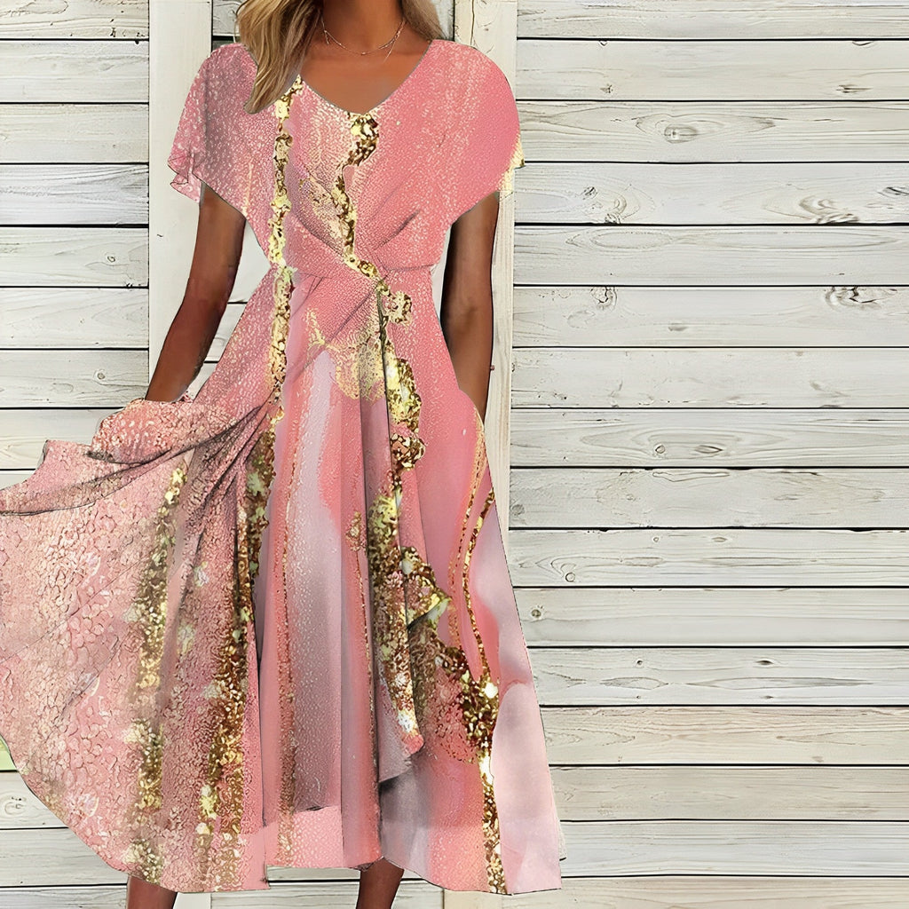 WW | Elegantes Kleid In Roségold für Besondere Anlässe