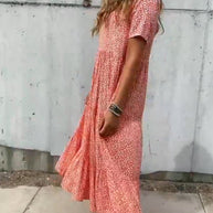WW | Kurzarmkleid mit Blumenmuster