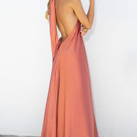 WW | Satin Halter Neck Maxi Dress für Frauen
