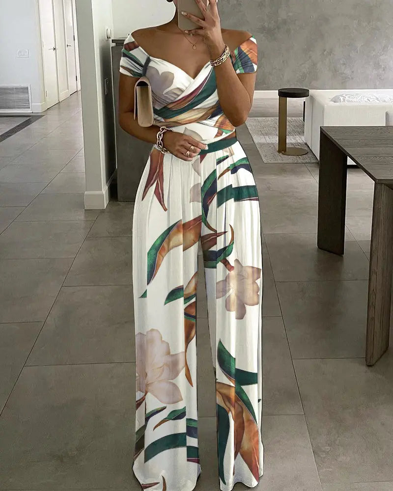 W&W Mode | Elegantes Jumpsuit Kleid mit Blumenmuster