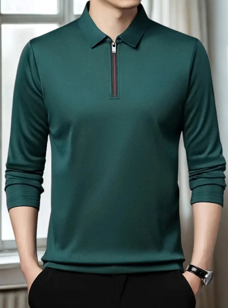 WW | Viertelring Herren Polo Sweatshirt