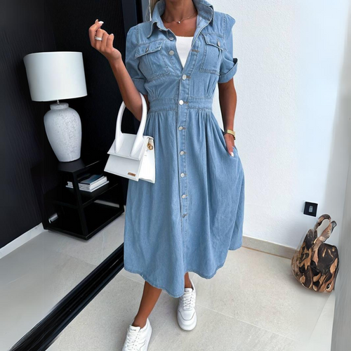 Kim | Trendy Denimkleid