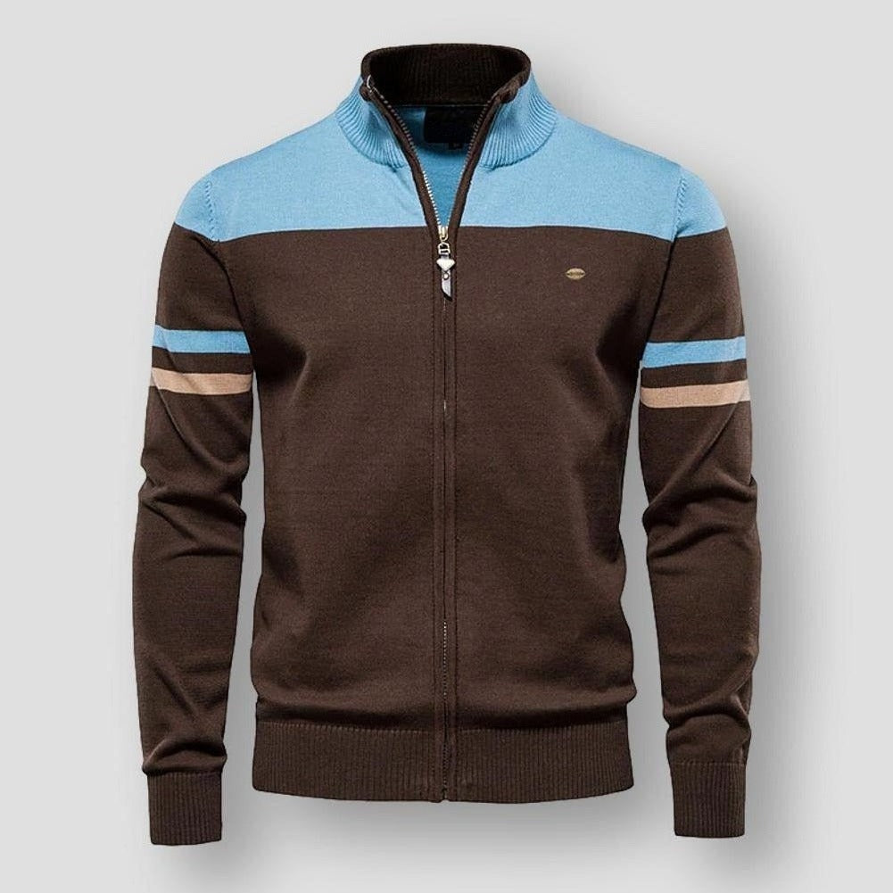 WW | Retro Herrenweste Mit Geripptem Kragen Luxuriöser Stil
