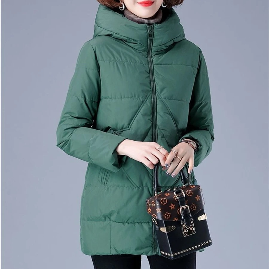 WW | Damen Gesteppte Jacke Mit Kapuze, Leicht Und Warm, Lässig Stil