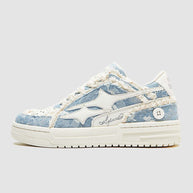 WW | Hochwertige Y2k Sneaker in Gebrochenem Blau