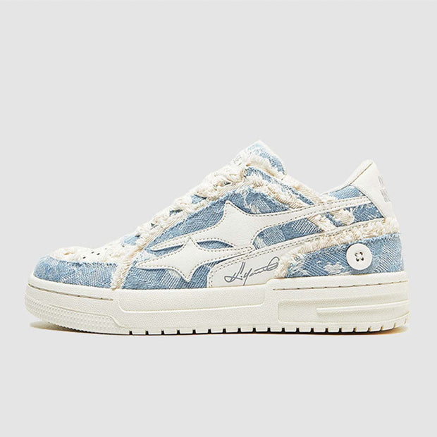 WW | Hochwertige Y2k Sneaker in Gebrochenem Blau
