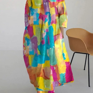 WW | Elegante Farbenfrohe Sommer Maxi Kleid