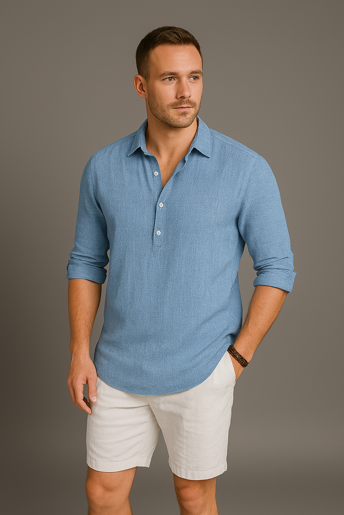 WW | Leinen Herrenpolo
