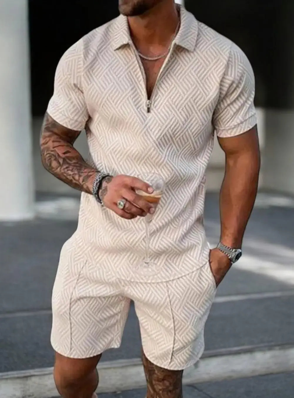 WW | Herren Sommer Hemd Und Hose Satz