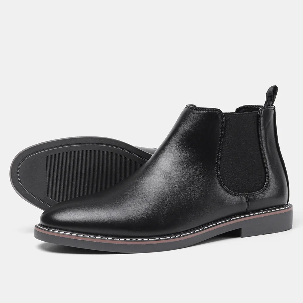 W&W Mode | Klassische Herrenschuhe Stiefel Im Chelsea Stil Aus Leder