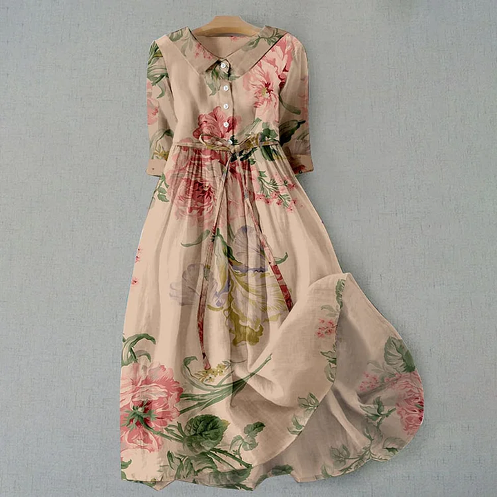 W&W Mode | Vintage Spitzenkleid mit Botanischem Blumenmuster