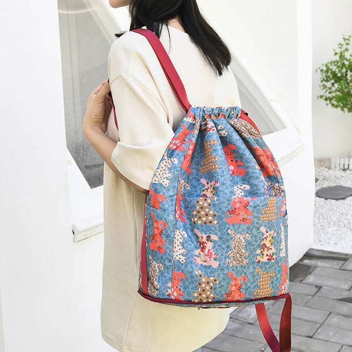 Wasserdichter faltbarer Rucksack mit Kordelzug
