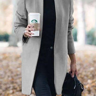 WW - Eleganter Mantel Mit Stehkragen