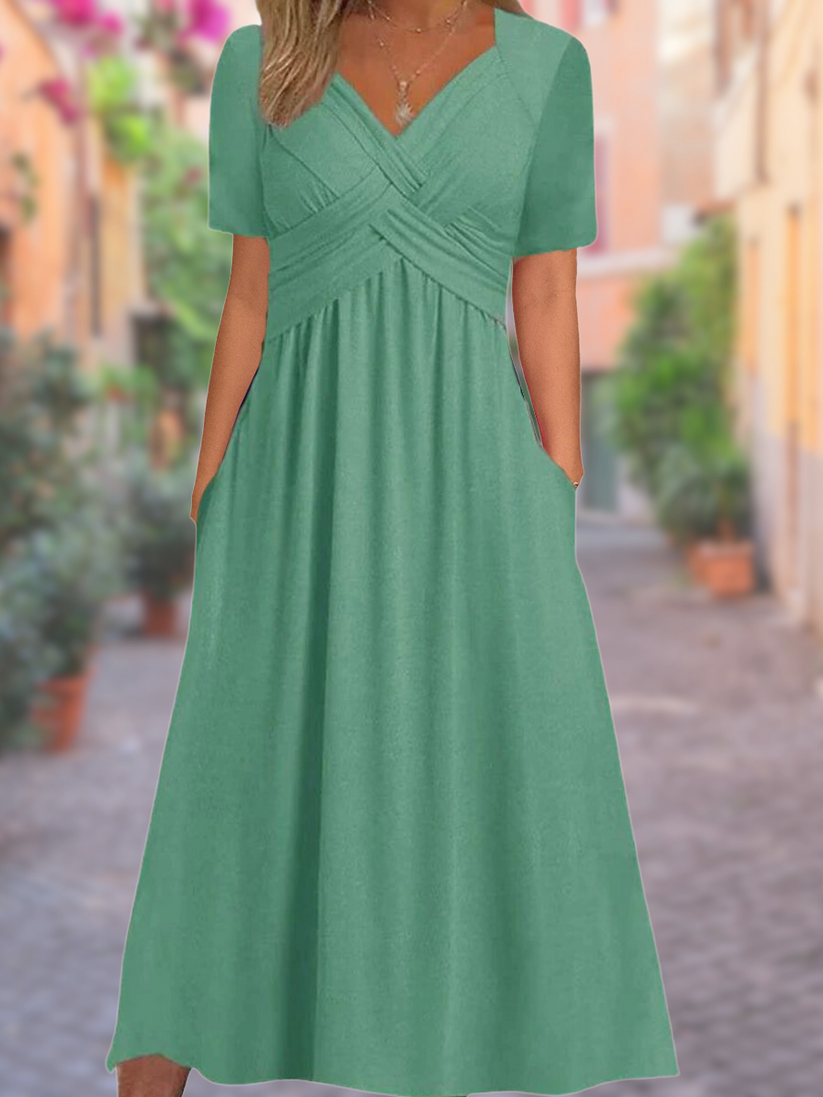 WW | Sommerkleid Mit V-ausschnitt