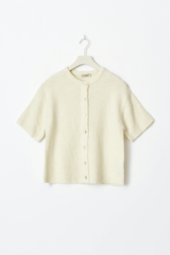 Unifarbener Kurzarm Damenpullover