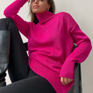 – Übergroßer, lockerer Rollkragenpullover
