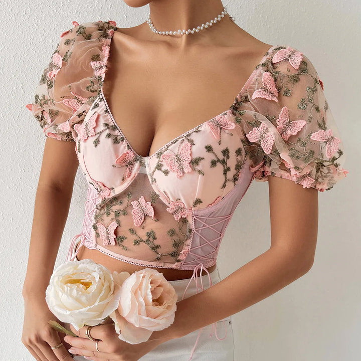 Damen-Crop-Top mit modischem Design