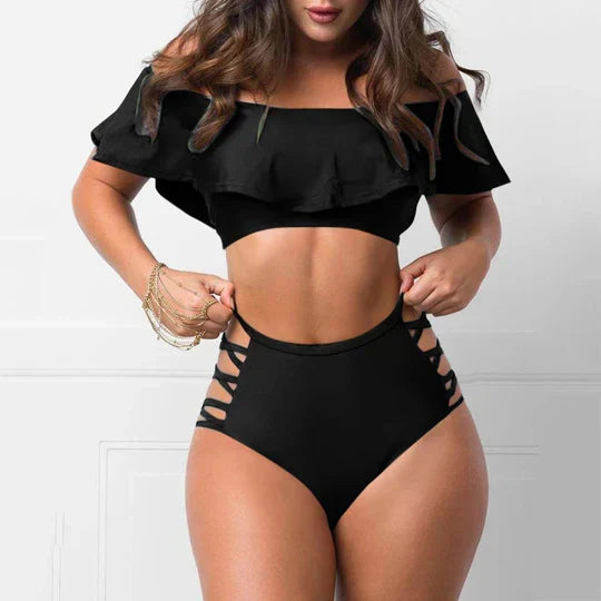 W&W Mode | Schulterfreie Bikini Satzs Mit Rüschen