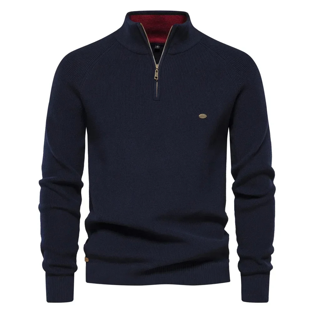 WW | Eleganter Pullover Mit Reißverschluss Herren Modern & Bequem